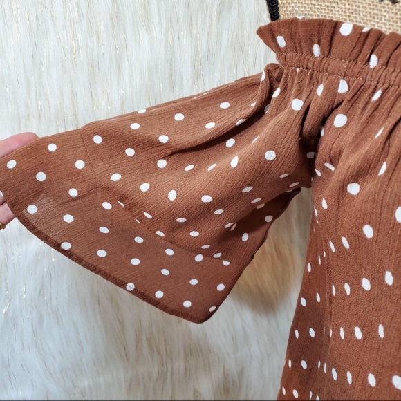 Maurice’s off the shoulder polka dot blouse - Picture 3 of 6
